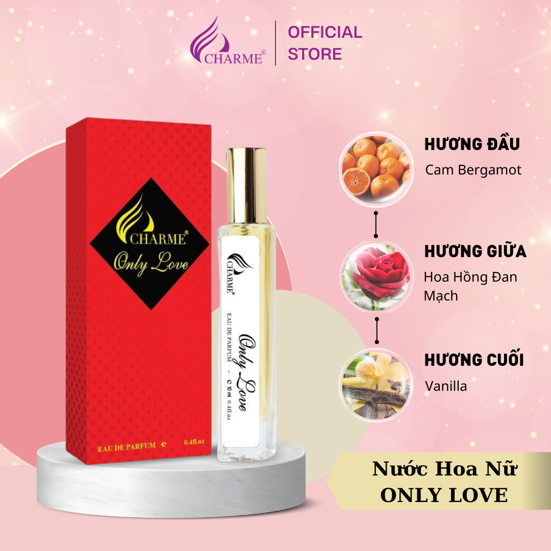 Nước Hoa Nữ Thơm Lâu CHARME Chính Hãng Lưu Hương Lâu Từ 8-12 Tiếng, Hương Thơm Đẳng Cấp Phù Hợp Cả Nam, Nữ 10ml