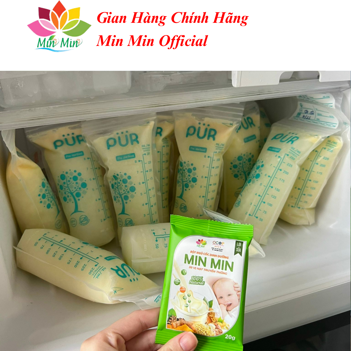 COMBO 2 Hộp 1Kg Ngũ Cốc Cao Cấp Lợi Sữa Min Min 30 Hạt - Chuyên Lợi Sữa và Phụ Hồi Sức Khỏe Sau Sinh