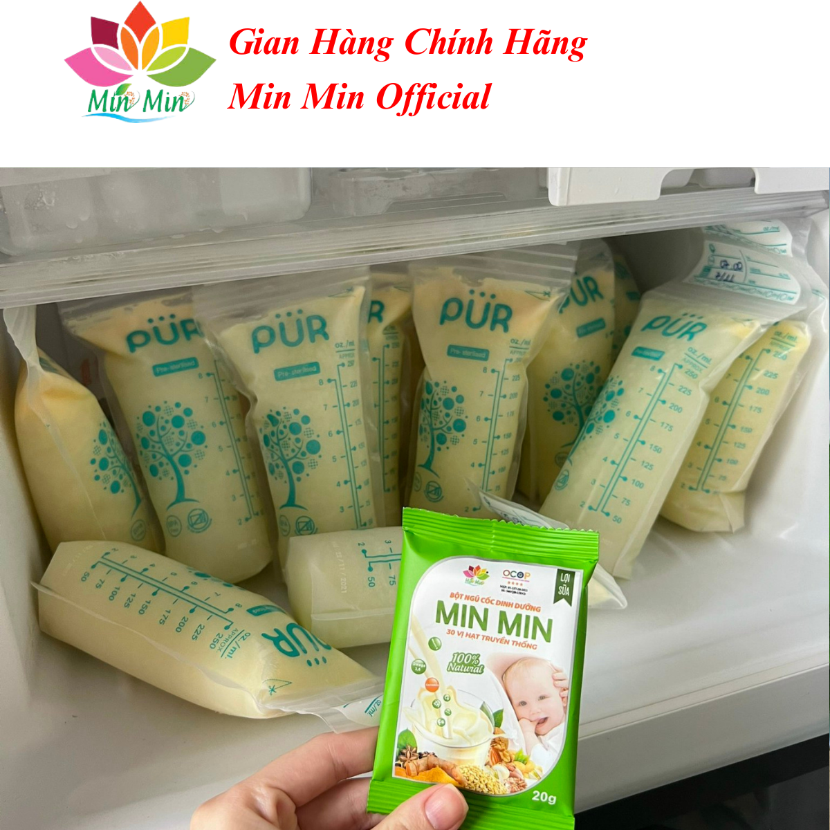 COMBO 2 Hộp 1Kg Ngũ Cốc Cao Cấp Lợi Sữa Min Min 30 Hạt - Chuyên Lợi Sữa và Phụ Hồi Sức Khỏe Sau Sinh (1 Hộp 500Gr)