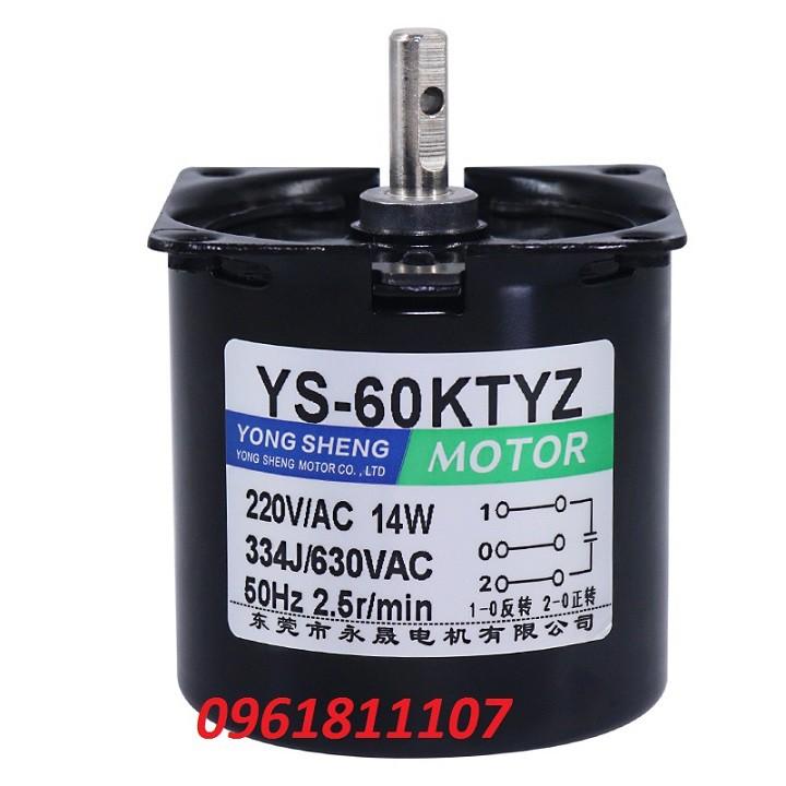 Motor giảm tốc 220V 60KTYZ nhông kim loại