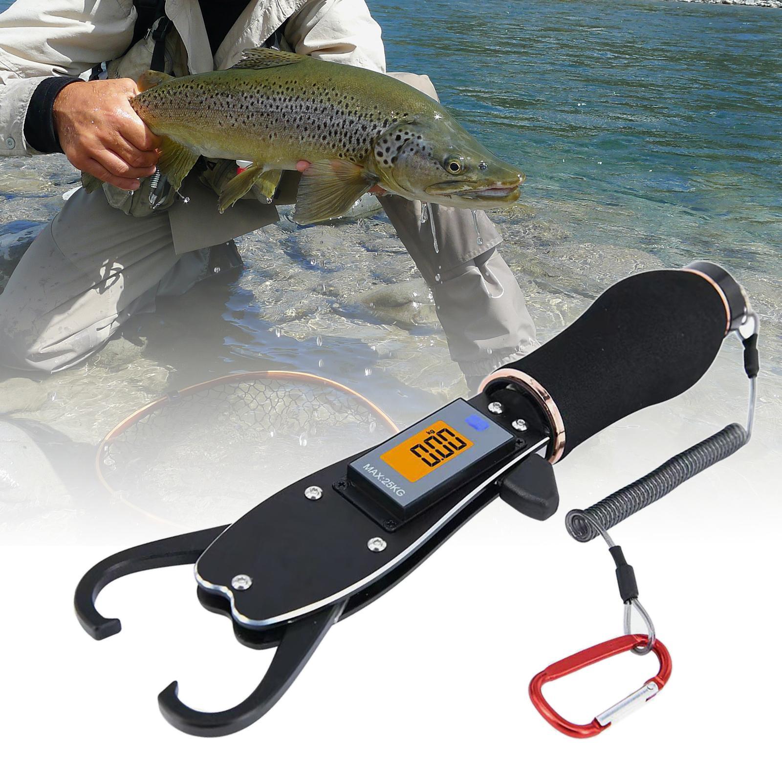 Fish Lip Gripper Fish Lip Grabber with Scale Multifunctional Waterproof Portable Professional Saltwater Heavy Duty Fishing Scale Fish Holder