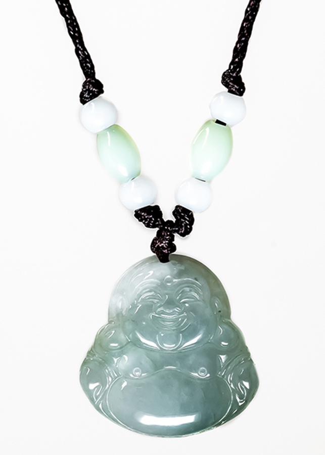 Mặt dây chuyền Phật Di Lặc Ngọc Cẩm Thạch tự nhiên DLJAD01 VietGemstones