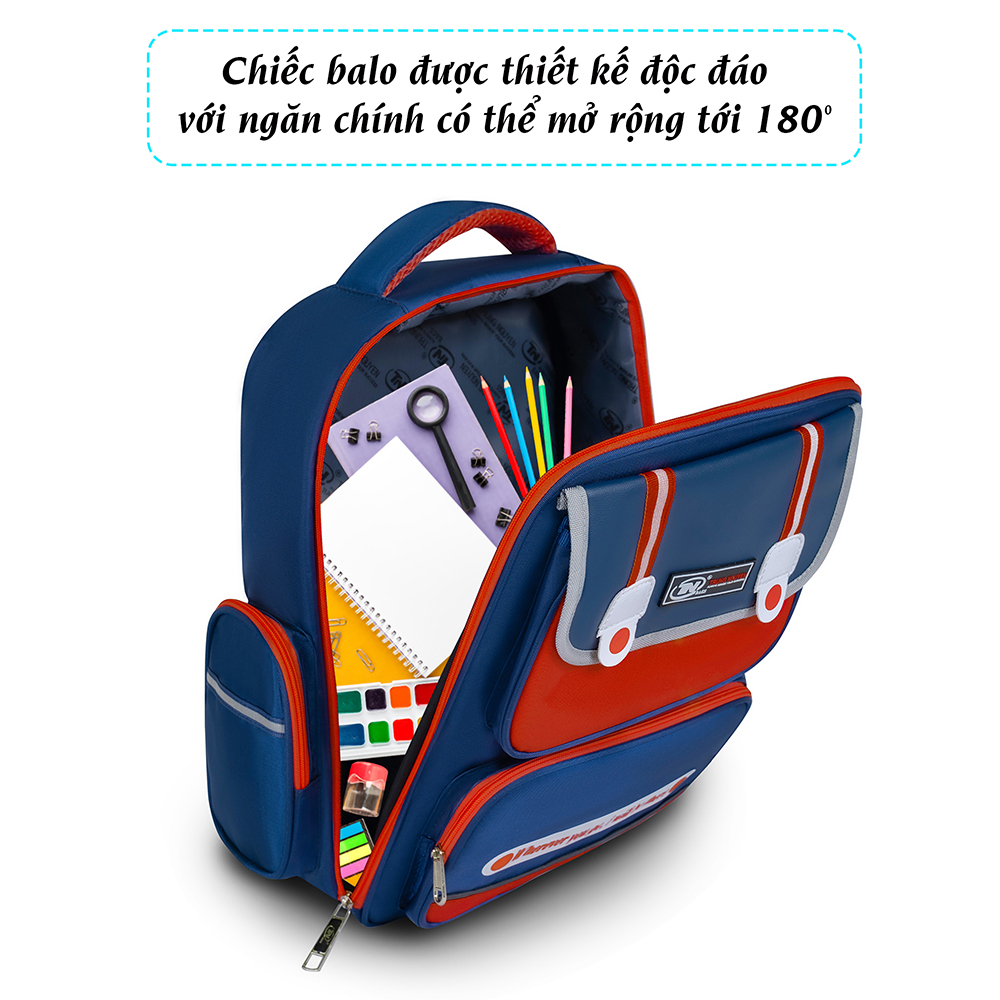 Balo học sinh siêu bền TNBags Smart Red TN.B 3110