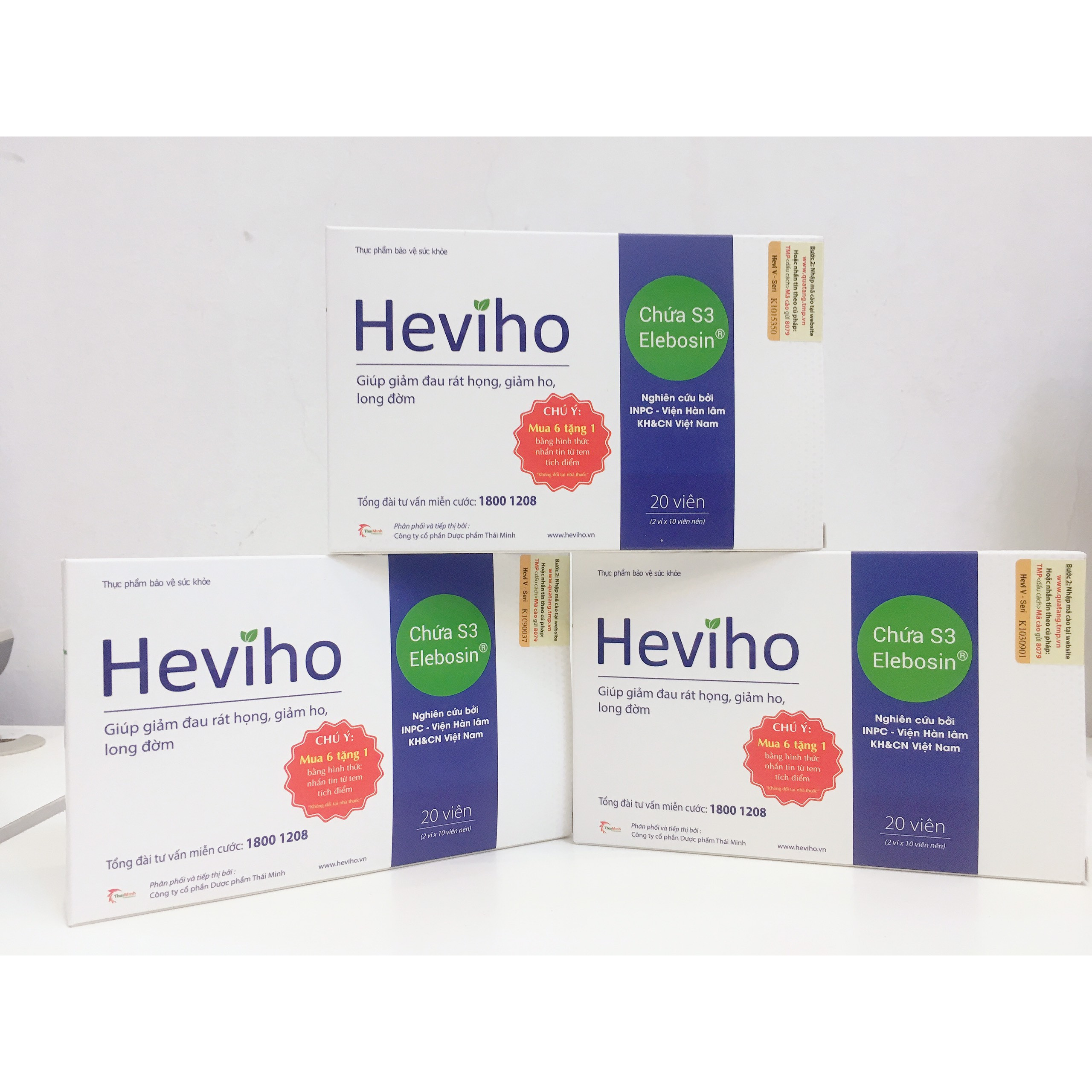 Combo 3 hộp Heviho dạng viên (có tem tích điểm)