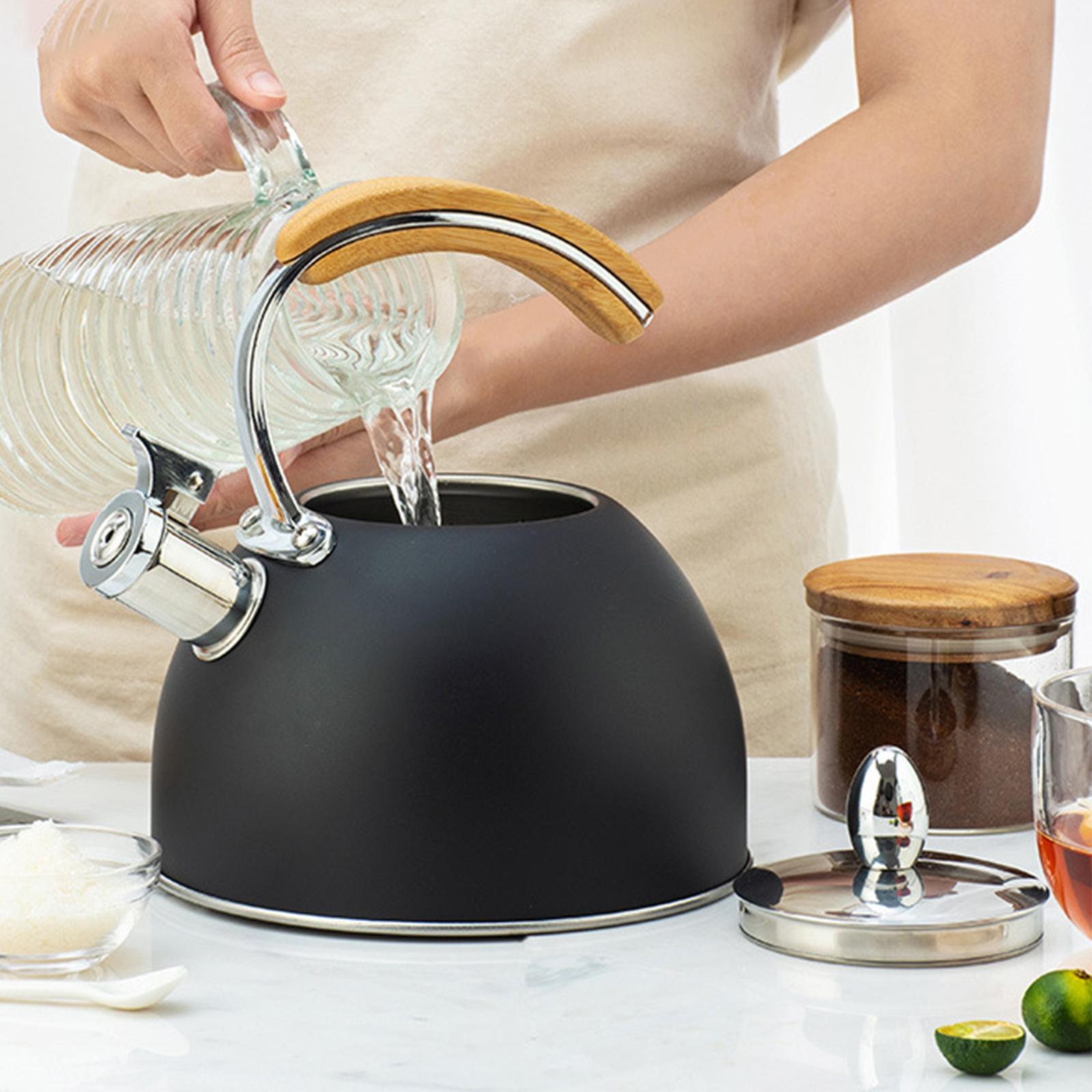 Whistling Kettle for Gas Stove Induction Hob Camping 3.0 L Stainless Steel Tea Kettle Whistling Kettle with 3.0 L Stainless Steel Induction