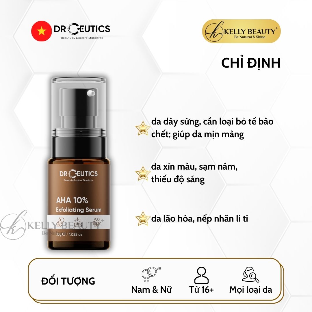 Tinh Chất Trẻ Hóa Da DrCeutics AHA 10% Exfoliating Serum  Kelly Beauty