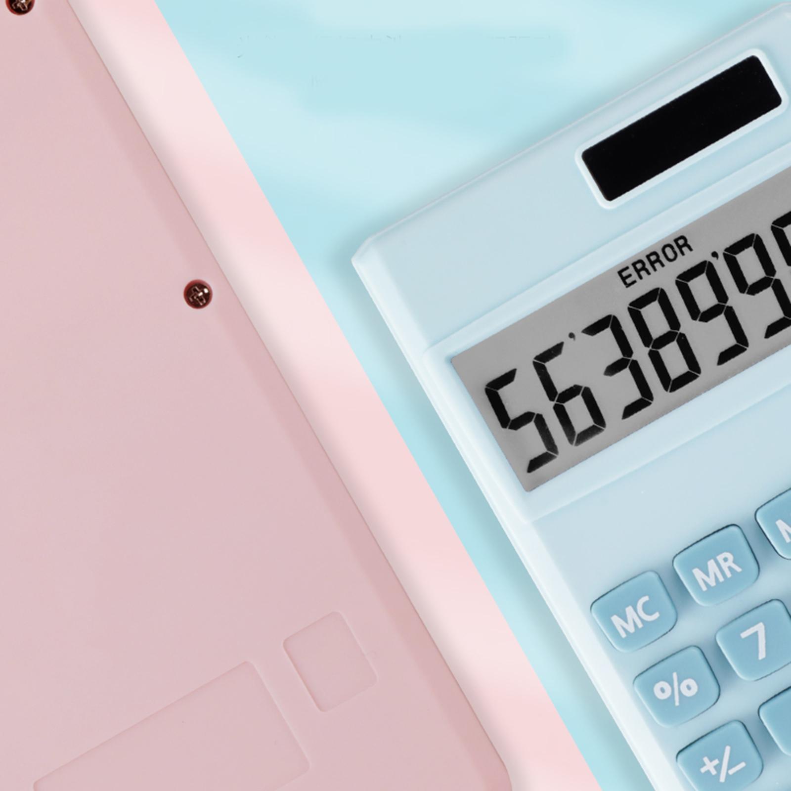 Portable Mini 8 Digit Calculator LCD Display Sensitive Button for Pink
