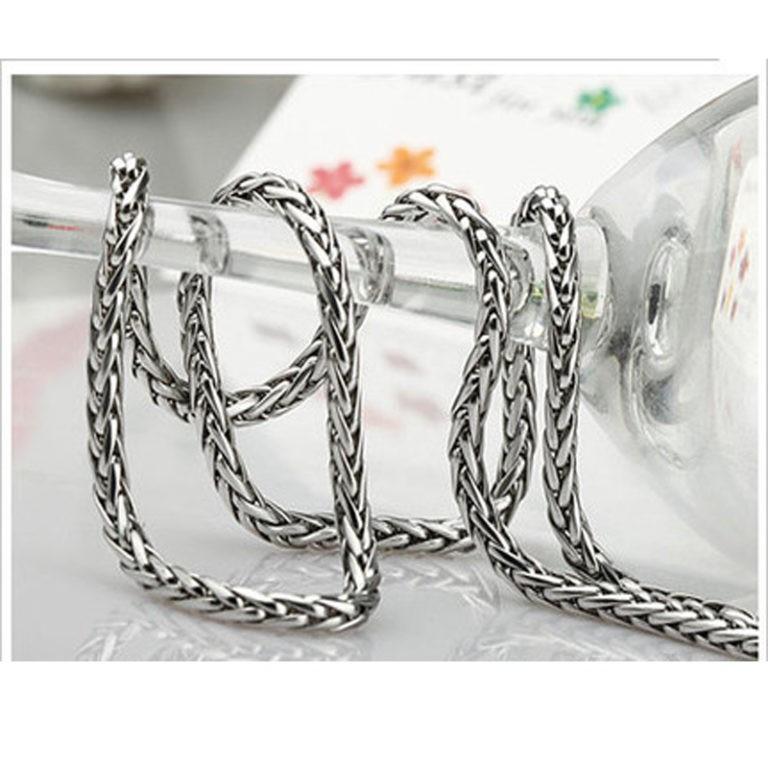DÂY CHUYỀN NAM INOX KIỂU BÔNG DỪA 5LY đẹp, không đen