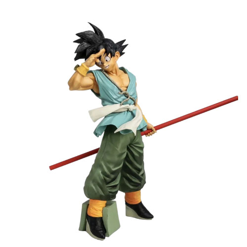 Mô hình đồ chơi - SonGoku áo xanh cầm gậy chào tạm biệt Cao 23cm - Dragon Ball