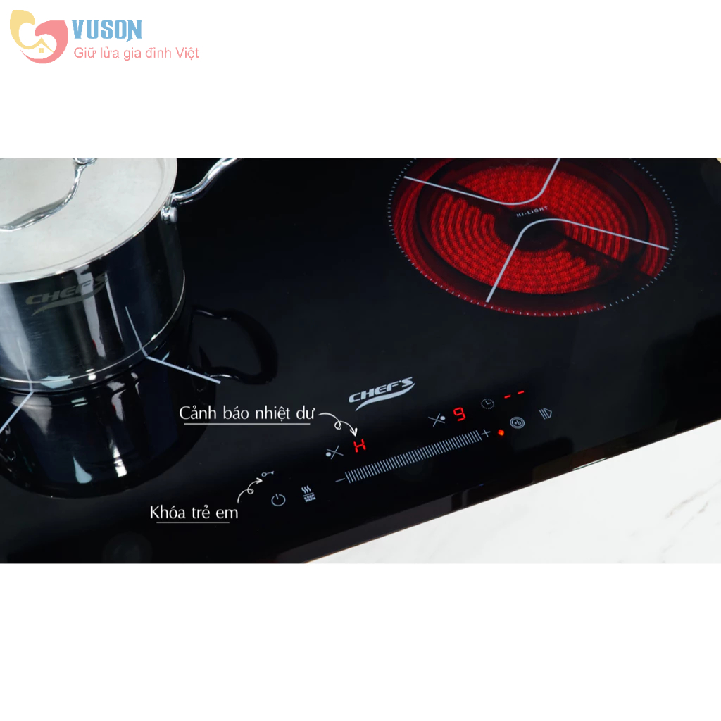 Bếp từ đôi Chefs EH-MIX366 - Hàng chính hãng