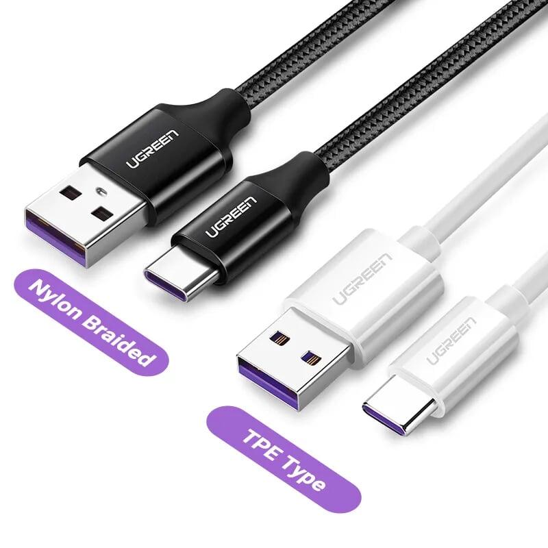 Ugreen UG50566US279TK 0.5M 5A Cáp dữ liệu USB Type-C sang USB 2.0 màu đen - HÀNG CHÍNH HÃNG