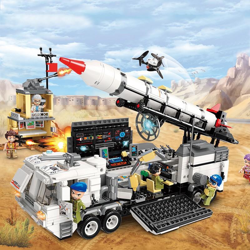 Enlighten 3214 - Đồ chơi Lắp ráp Xe Tải Rocket Tên Lửa - Enlighten Missle Launcher Truck Police series