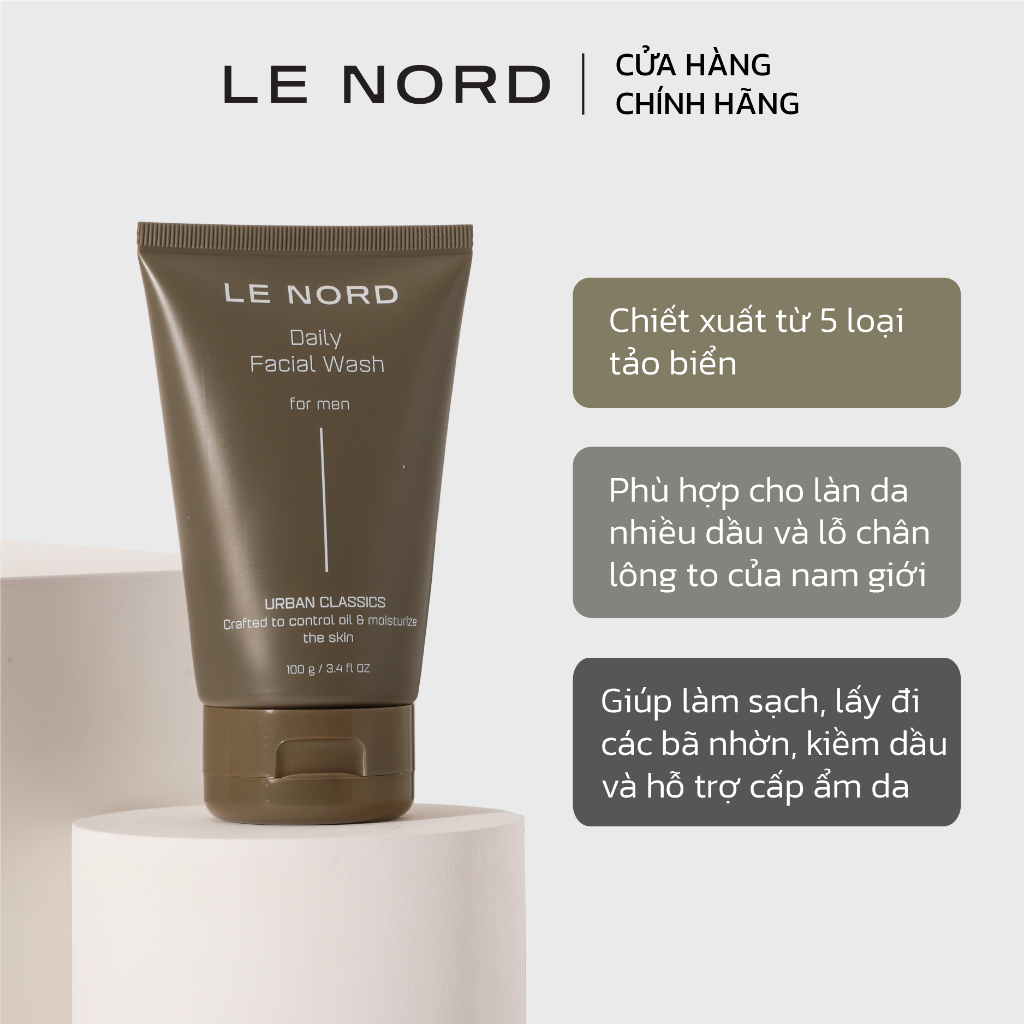 Sửa rửa mặt Le Nord làm sạch sâu cấp ẩm - Dành cho nam 100g