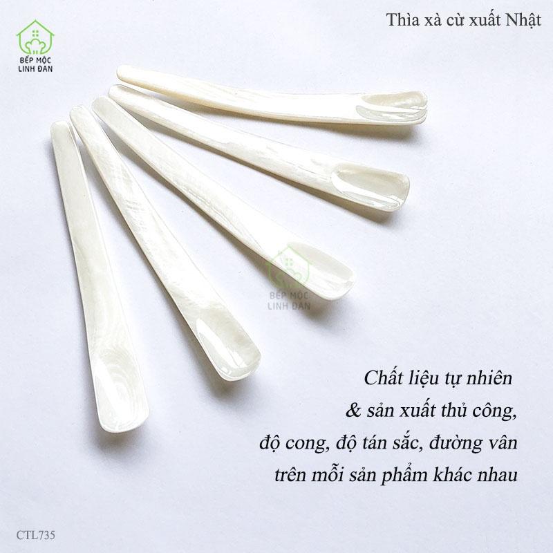 Muỗng xúc gia vị/trứng cá làm từ xà cừ cao cấp_Hàng xuất Nhật
