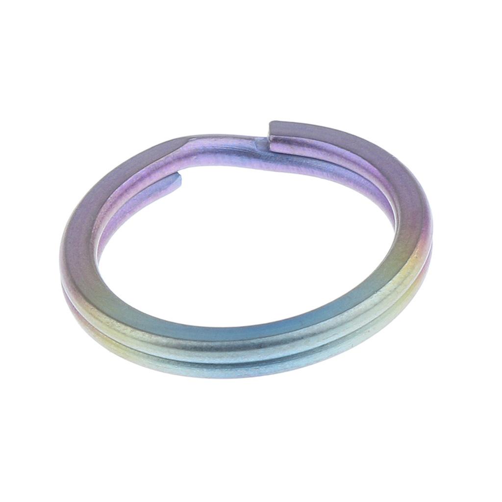 Titanium Key Ring Pocket Tool Mini Split Keychain Circle Clip