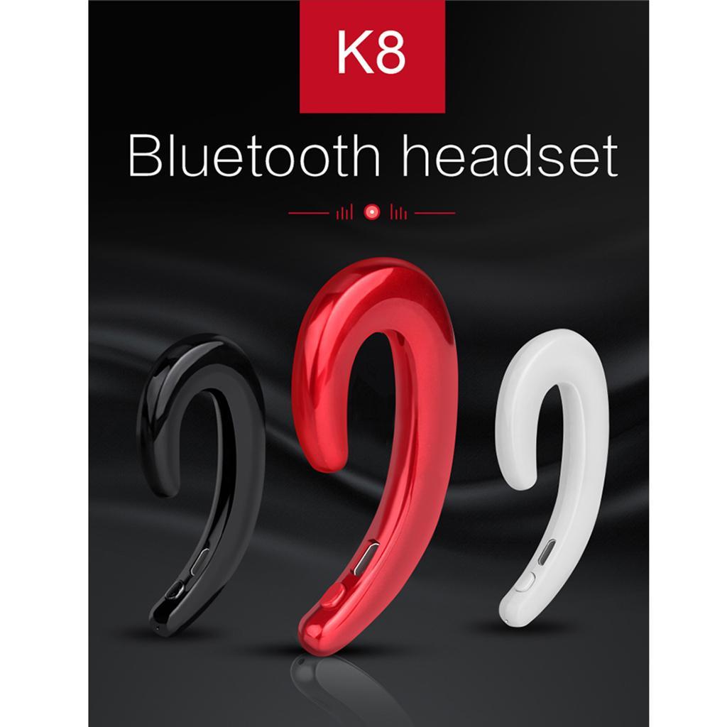 Mini Wireless Bluetooth Stereo Headset Ear-hook Earphone Non Earplugs Black