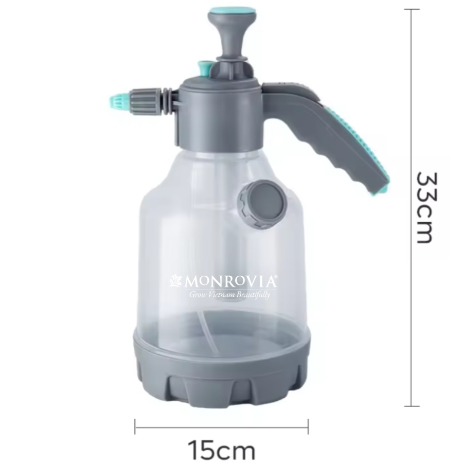 Bình tưới 3L Monrovia tưới cây, phun thuốc, rửa xe với chế độ phun sương, phun tia, phun bọt tuyết
