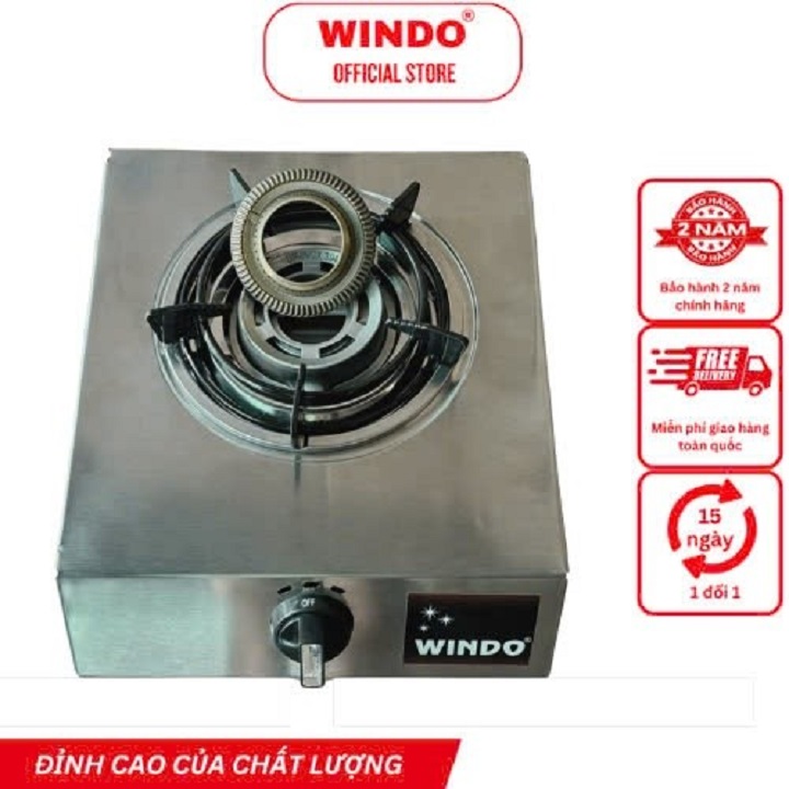 Bếp gas Cao Cấp Lửa Mạnh Windo 110SI - Bếp Gas 1 Lò Bán Công Nghiệp -Hàng Chính Hãng