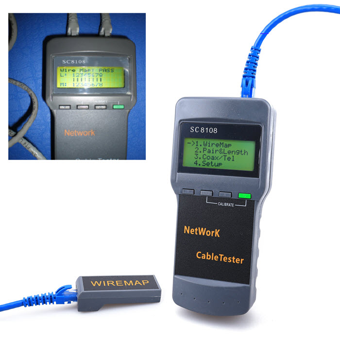 Bộ SC8108 test và đo chiều dài cáp mạng, cáp điện thoại, cáp đồng trục