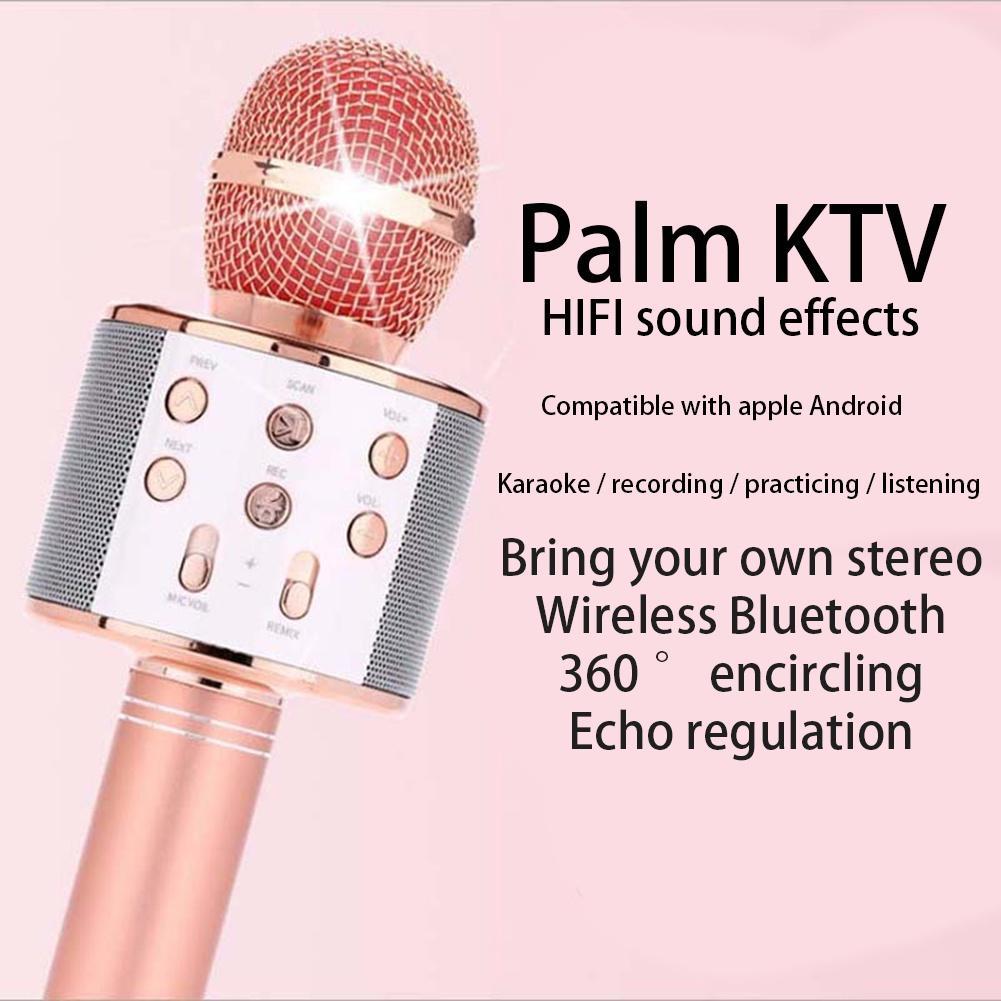 Micro hát karaoke không dây kết nối bluetooth cho điện thoại đa năng
