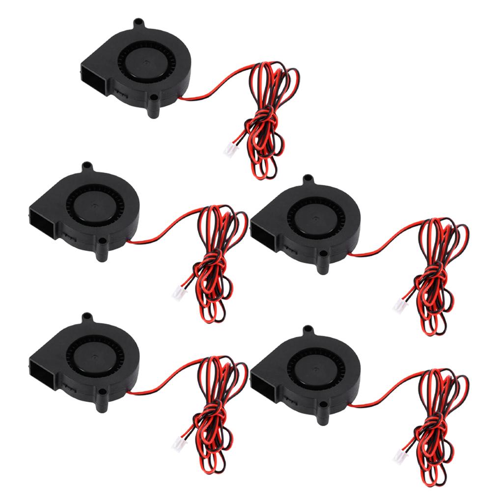 5 Chiếc DC 24V 50 Mm Chịu Lực Làm Mát Máy Thổi Xuyên Tâm Quạt 3D Máy In
