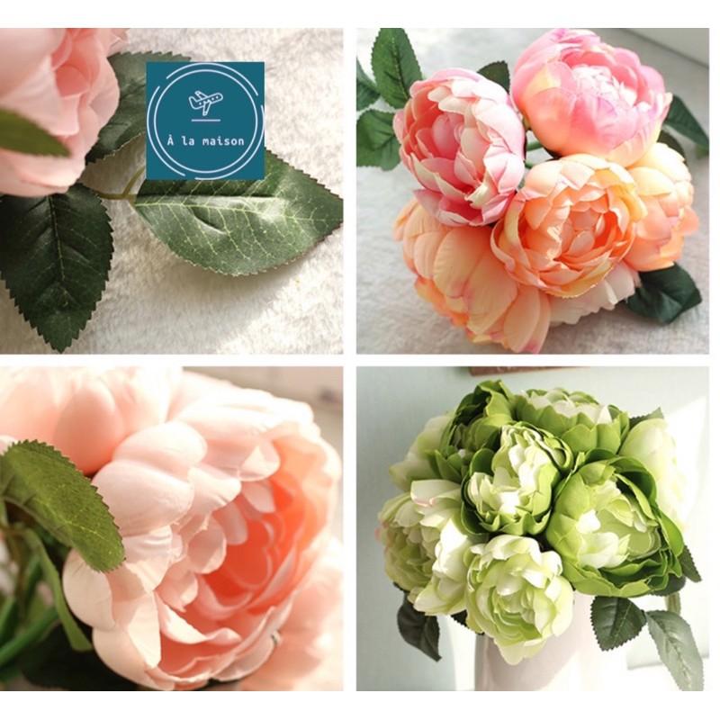 Bó 6 cành hoa mẫu đơn búp 27cm đẹp mềm mại sang trọng