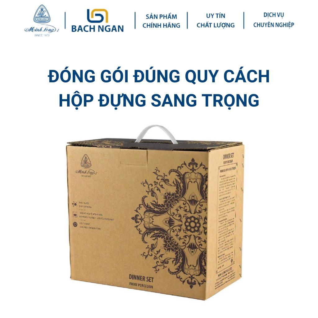 Bộ bàn ăn Minh Long 22sp Mẫu Đơn IFP VCV dùng cho gia đình, sứ đẹp cao cấp dùng đãi khách, tặng quà tết - bộ bàn ăn