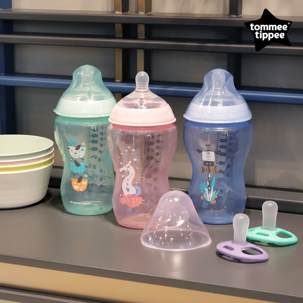 Bộ bình sữa Tommee Tippee Closer to Nature Newborn - Hồng