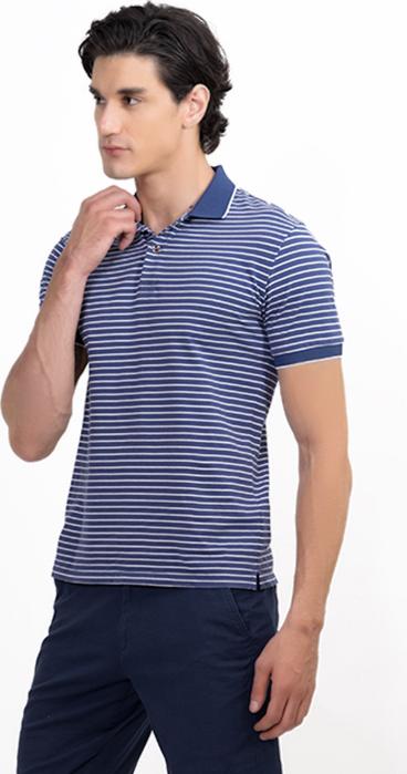 Áo Polo Nam Dệt Sọc Novelty NATMSNMCSR191045N - Xanh Dương Sọc Trắng