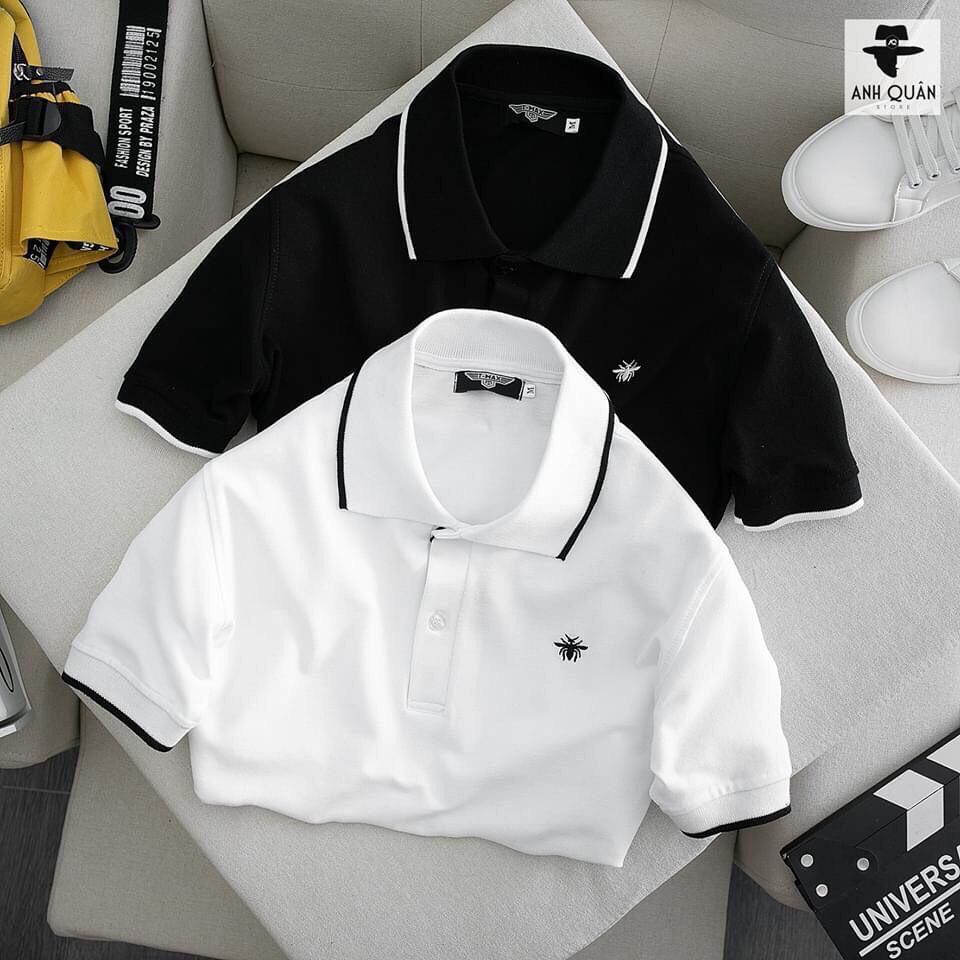 Áo thun nam polo coton cao cấp logo thêu ong- ?
