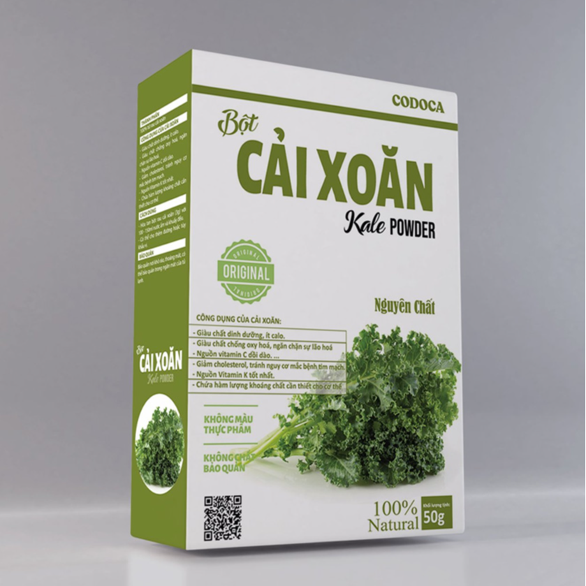 Bột Cải xoăn Codoca Nguyên Chất sấy lạnh Giàu dinh dưỡng, chống lão hóa