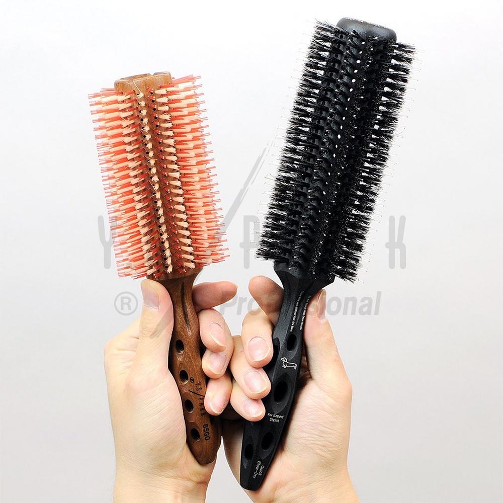 Lô sấy tóc Carbon Tiger Brush YS PARK lược uốn chịu nhiệt 65mm chính hãng YS-650T2