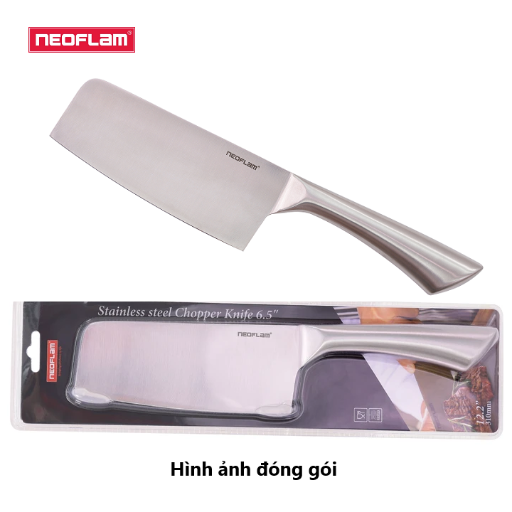 [HÀNG CHÍNH HÃNG] Bộ dao 3 cỡ vừa  Inox Neoflam/ iMat., Lưỡi thép cacbon 3CR14 sắc, bền bỉ, cán dao làm bằng inox 430 không gỉ_2 Combo lựa chọn