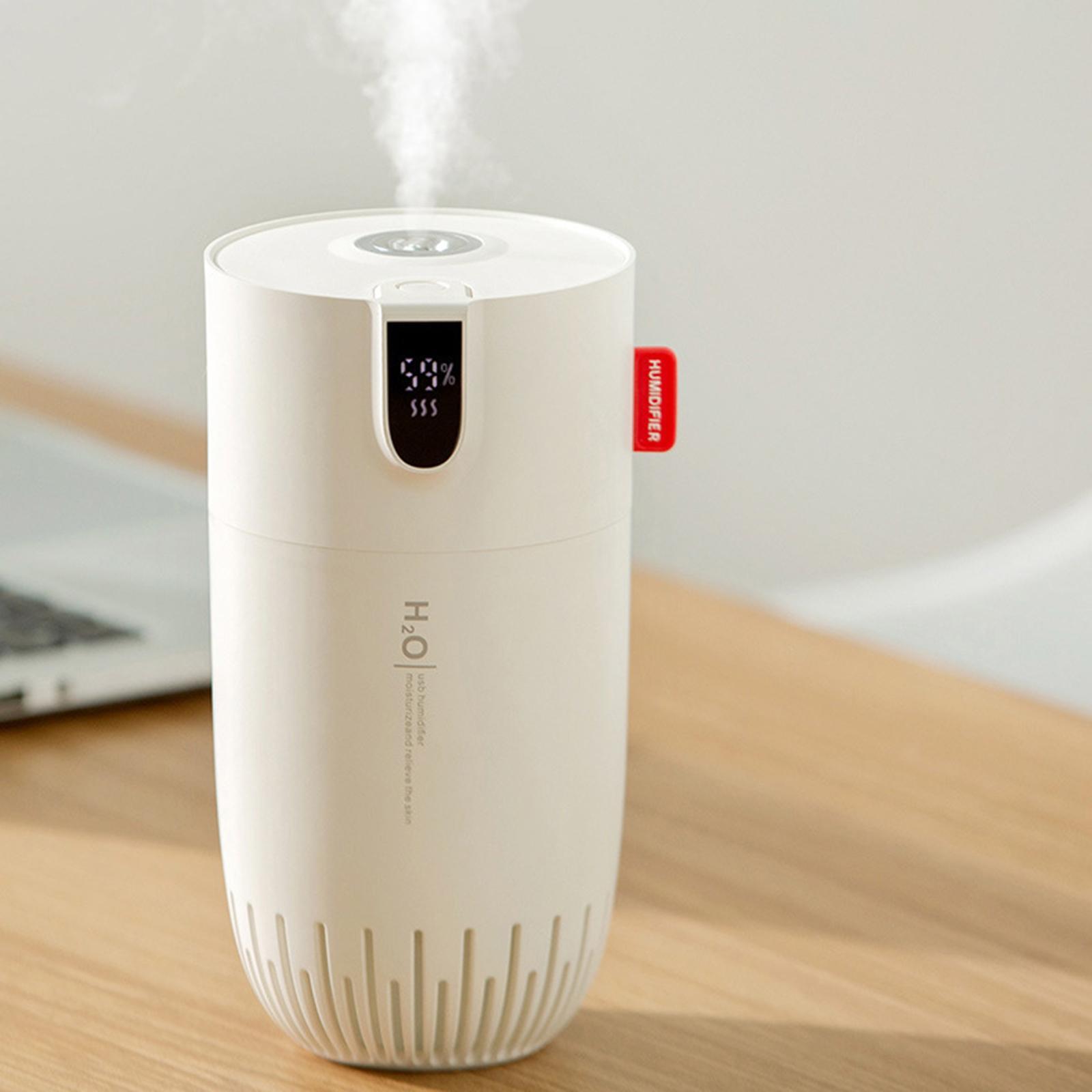 450ml Air Humidifier, LED Intelligent Digital Display Desktop Diffuser for Car Home