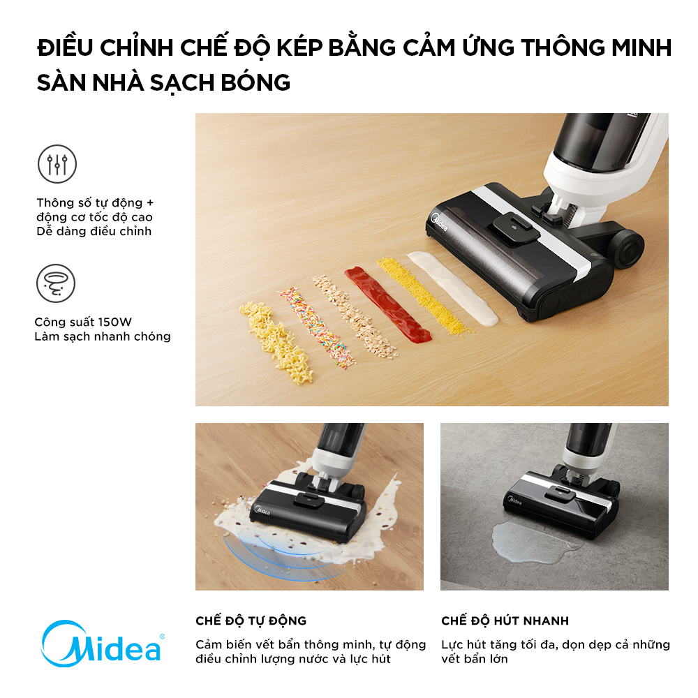 Máy hút bụi lau sàn thông minh Midea MDW- X8 - Hàng chính hãng