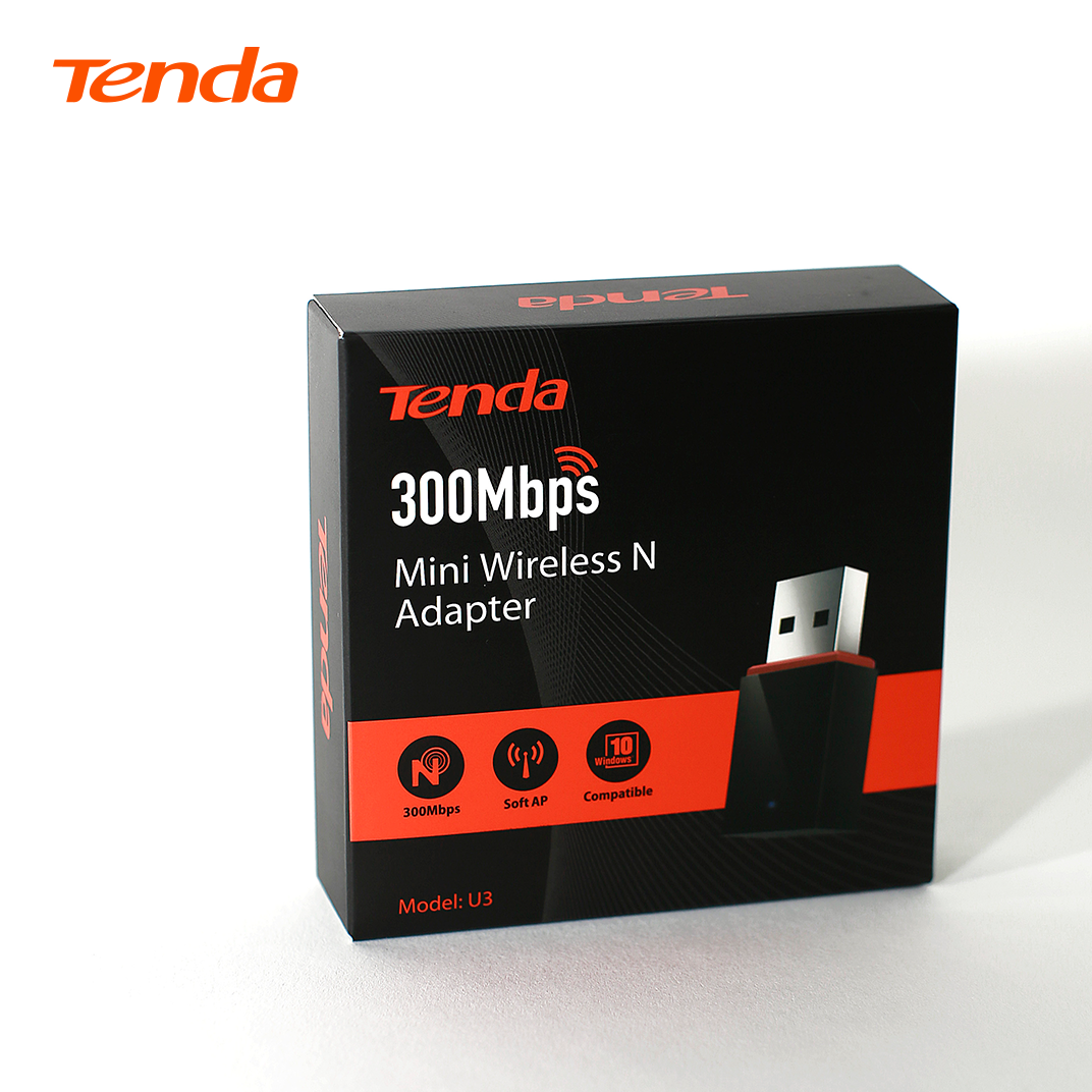 Tenda USB kết nối Wifi U3 tốc độ 300Mbps - Hàng chính hãng