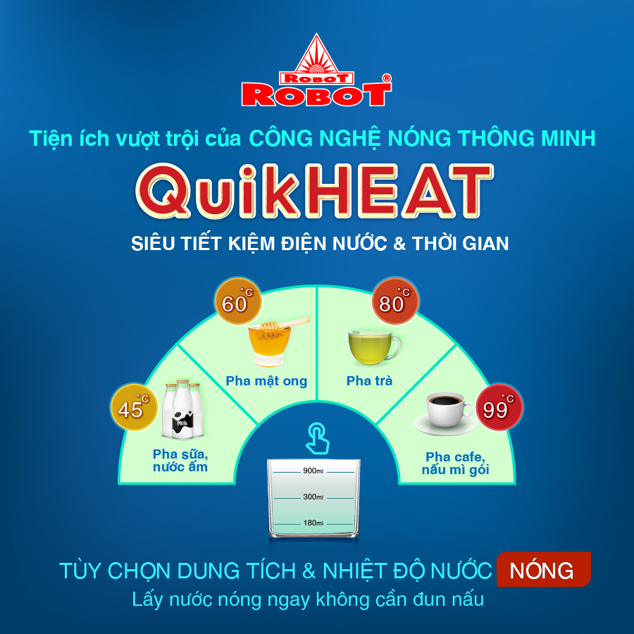 Máy Lọc Nước RO Hydrogen Kiềm Chức Năng Nóng Thông Minh Lạnh ROBOT HydroElite-9 - Hàng Chính Hãng