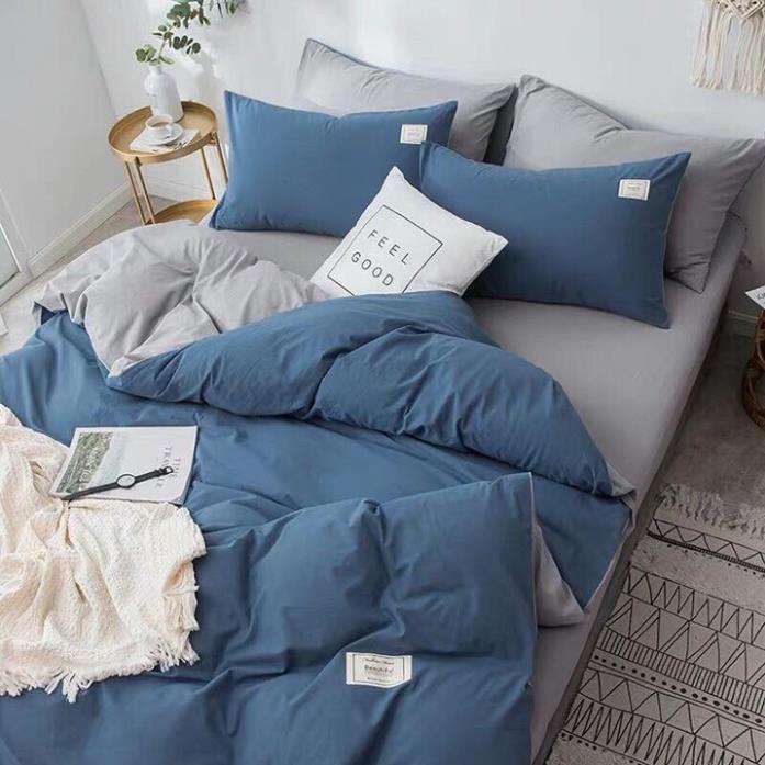 Bộ chăn ga cotton Tici cao cấp phong cách Hàn Quốc màu mới