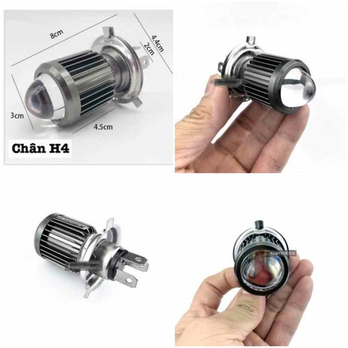 Đèn led Bi cầu H4 Mini siêu sáng cos vàng pha trắng Green Networks Group