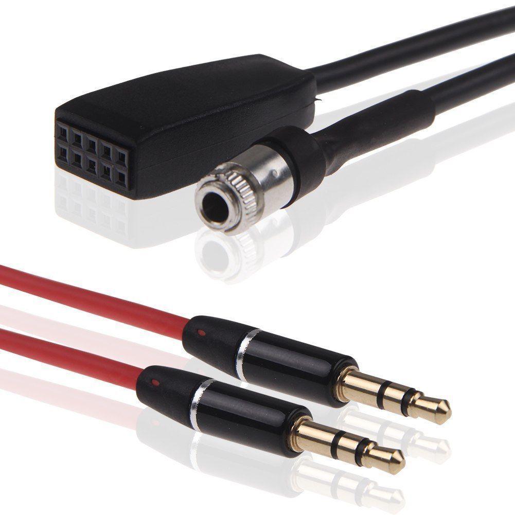 3.5mm Aux Input Adapter Radio Music Cable Female Dash Socket For BMW E46 E53