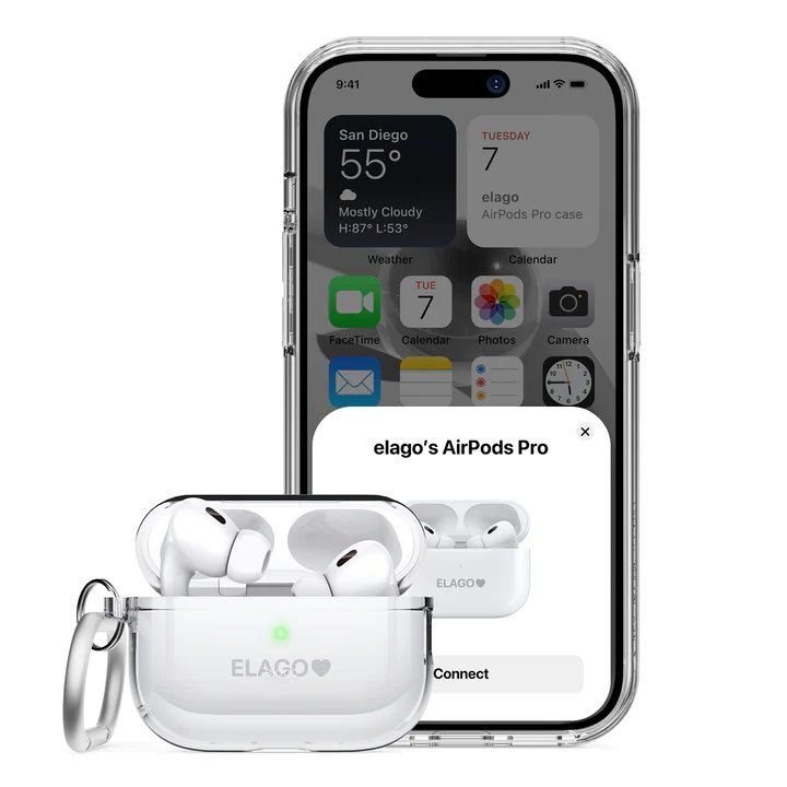 Ốp Elago Silicone Hang Case Dành Cho Airpods PRO 2 , Nhiều Màu - Hàng Chính Hãng