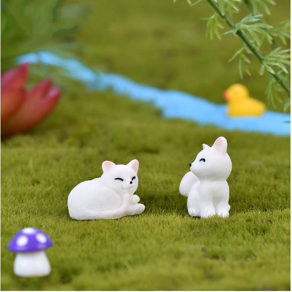 Mô hình các loài thú nhỏ đáng yêu trang trí tiểu cảnh, bonsai, móc khóa, DIY