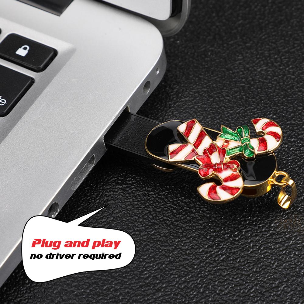 Ổ cứng U Disk Portable USB 2.0 Creative Christmas Series Disk Crystal Candy