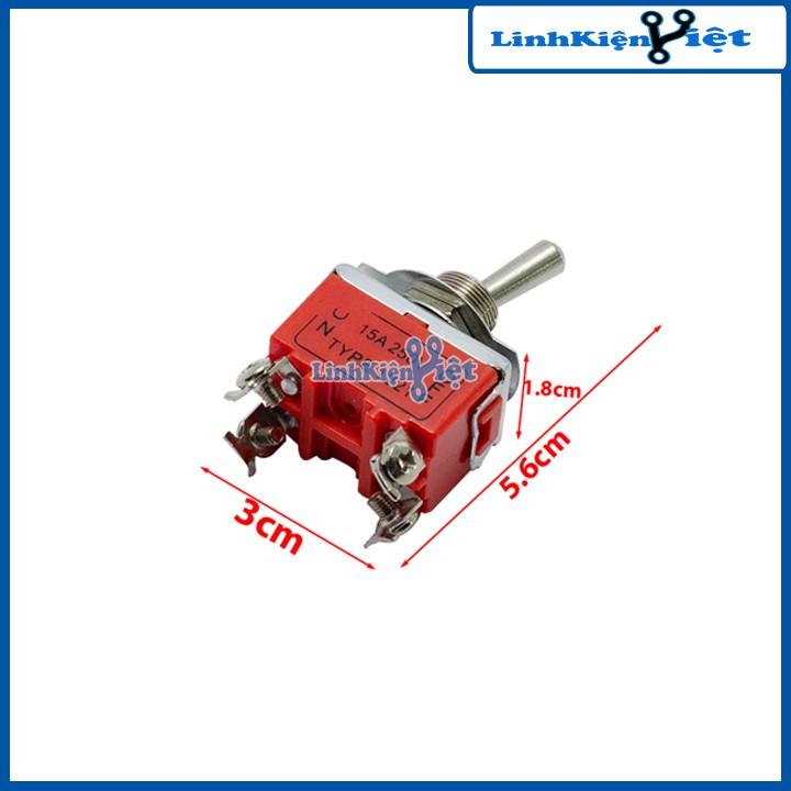 Công Tắc Gạt On/ Off 4 Chân 2 Trạng Thái 1221 250v 15A