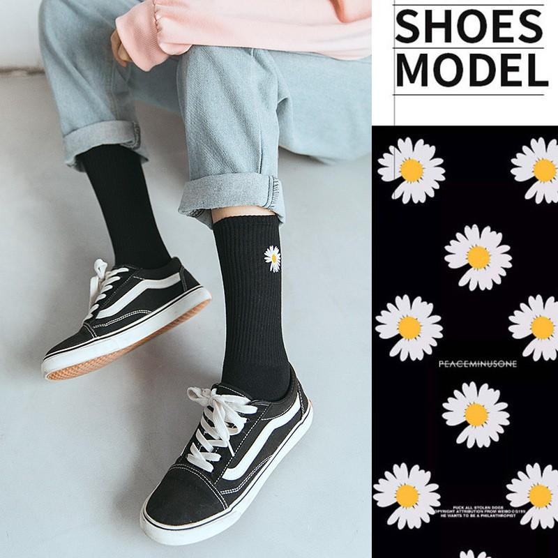 50K Tất cao cổ UNISEX cao cổ in hình HOA CÚC KOREA HOT TREND