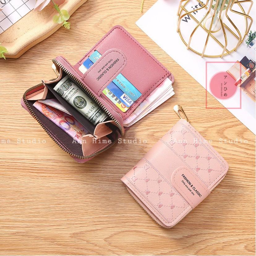 VÍ NGẮN NỮ CẦM TAY SIÊU CẤP 457 CARO FASHION & CLASSIC SIÊU DỄ THƯƠNG