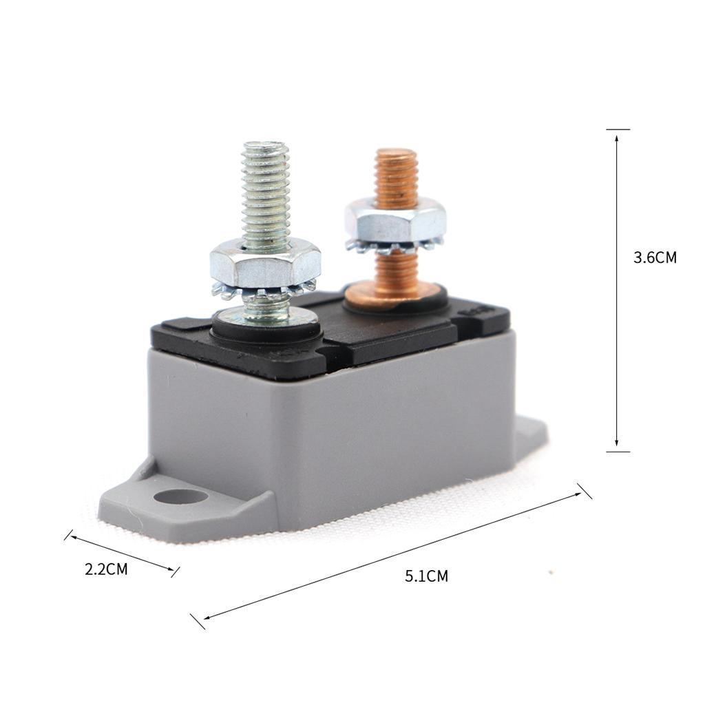 2Pcs 20A Boat Circuit Breaker Fuse Automatic Auto-Reset 12V/24V