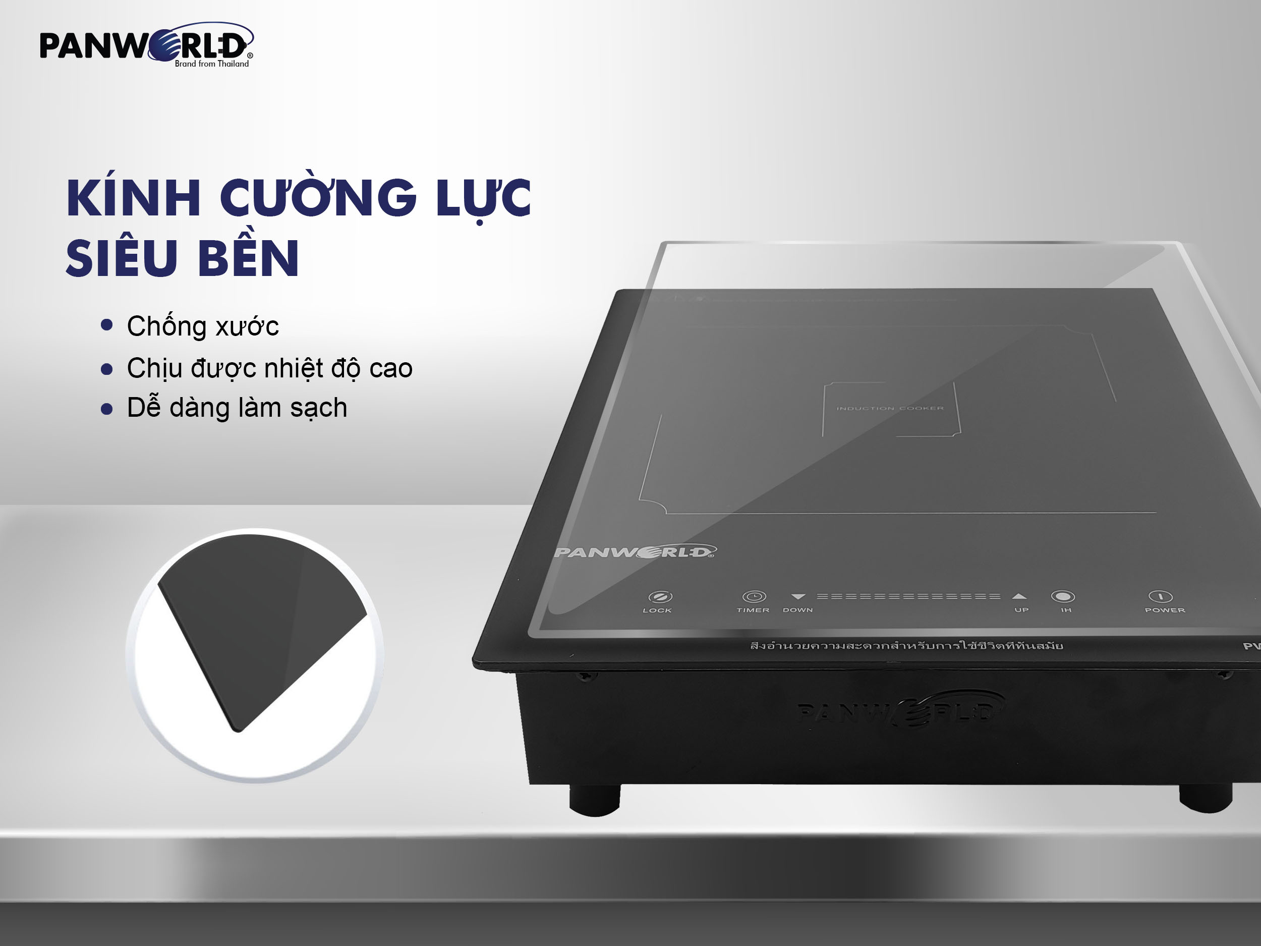Bếp hồng ngoại đơn âm Panworld PW-867 nhập khẩu Thái Lan - Hàng chính hãng