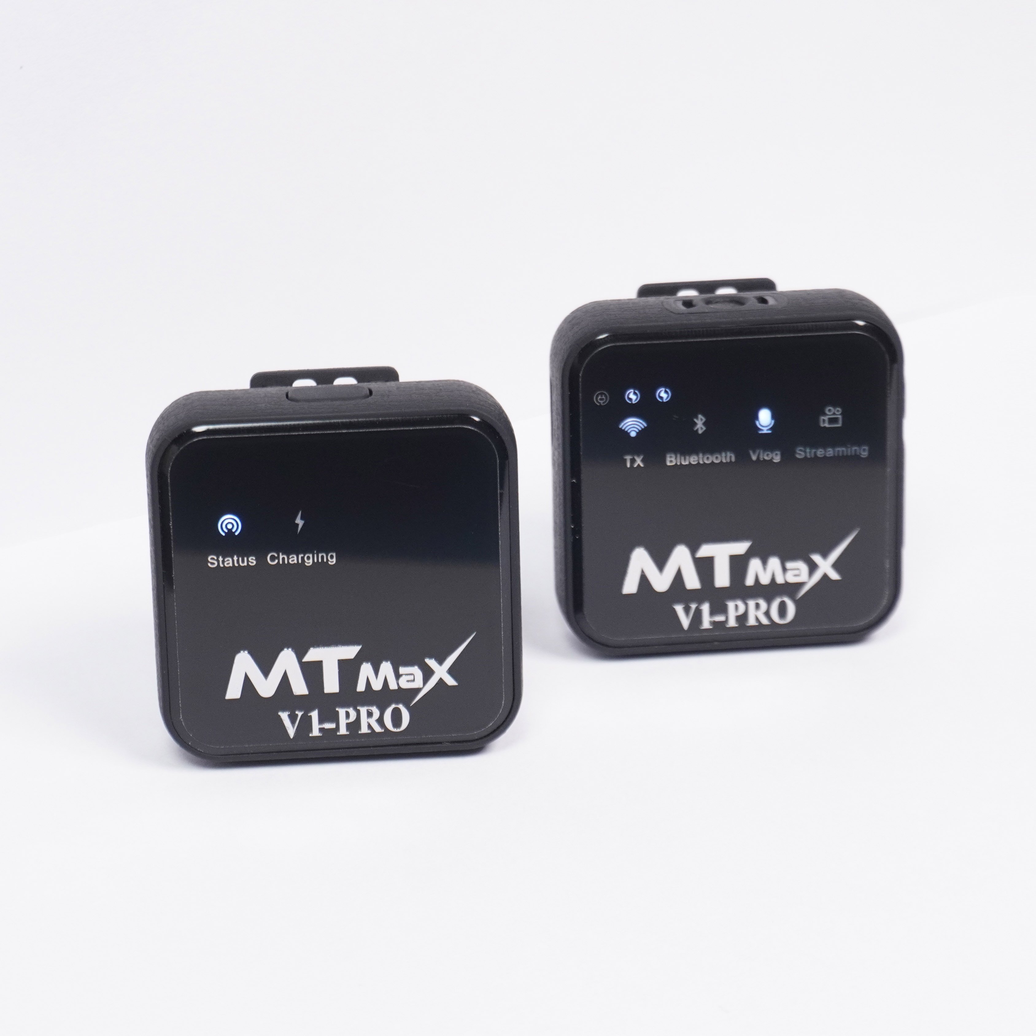 Micro cài áo Wireless MTMax V1-Pro - Mic thu âm không dây kết hợp Sound Card -  Lấy nhạc qua bluetooth - Tích hợp reverb hát livestream cực hay - Trang bị cổng cắm tai nghe kiểm âm - Micro dành cho điện thoại, máy ảnh, máy quay, DSLR - Hàng chính hãng