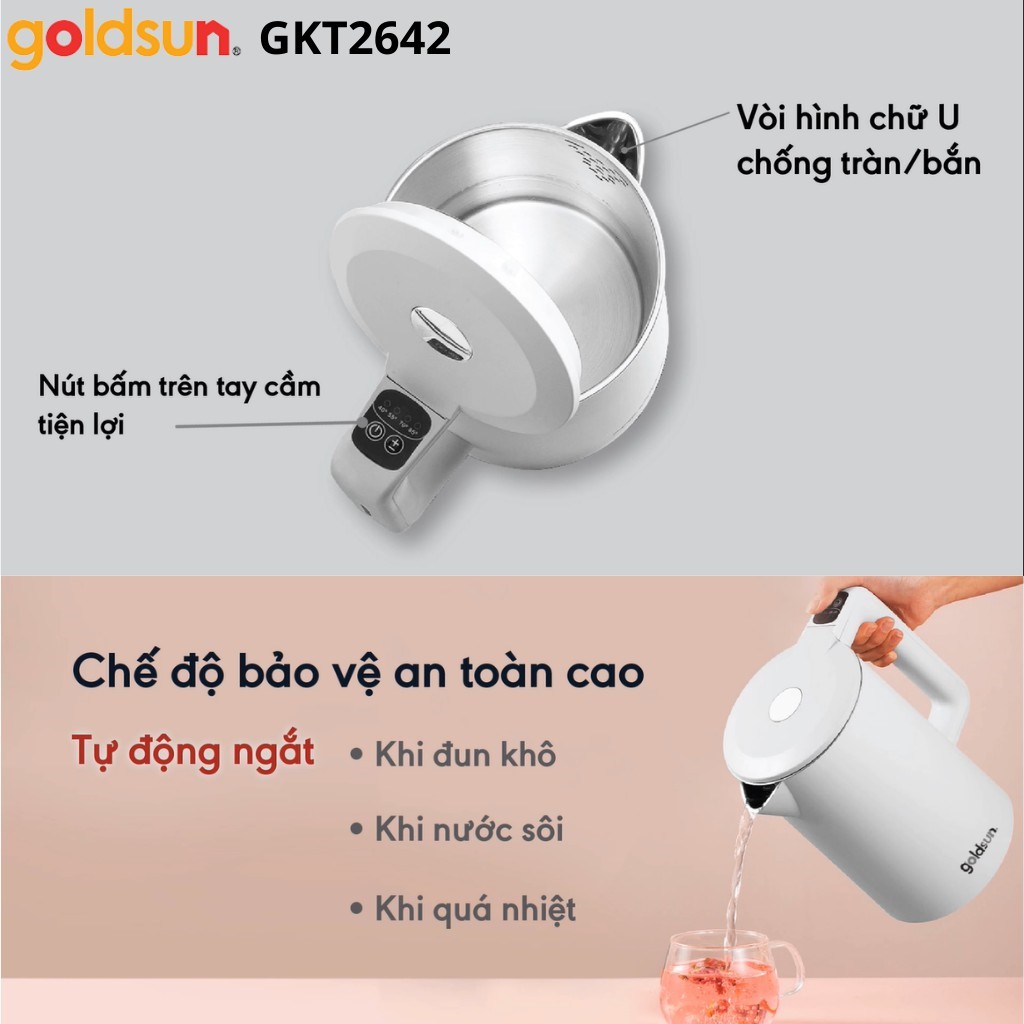 Ấm siêu tốc Goldsun GKT2642 - Hàng chính hãng